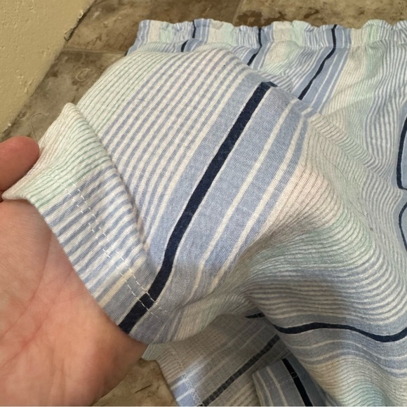 Women’s Pennington’s Brand Blue Striped Elastic Waist Cozy Summer Shorts Size:6X - Picture 12 of 14